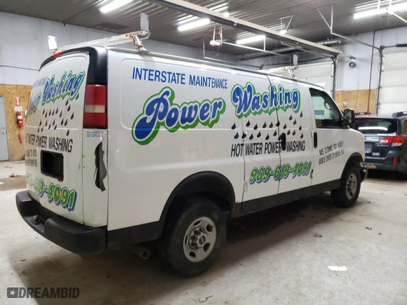 2009 GMC Savana Cargo Van with VIN 1GTGG25C791104713, listed as a Copart auction lot 86915354 with 0 mi miles and Clean Title. Bid and sale history available at carsss.com. Image 3.