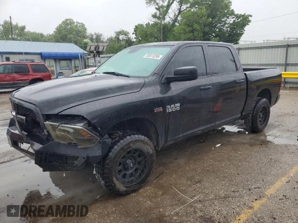 2017 Ram 1500 Express with VIN 1C6RR7KT5HS846449, listed as a Copart auction lot 55813295 with 77,539 mi miles and Salvage title. Bid and sale history available at DreamBid. Image 1.