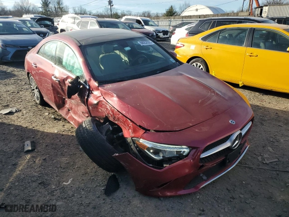 2022 Mercedes-Benz CLA with VIN W1K5J4HB6NN290373, listed as a Copart auction lot 88052925 with 19,886 mi miles and Salvage Title. Bid and sale history available at carsss.com. Image 4.