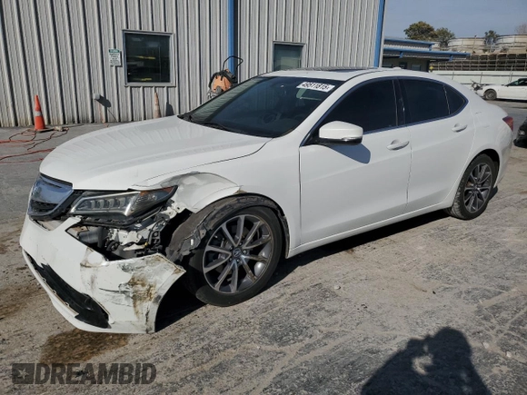 2015 Acura TLX V6 with VIN 19UUB2F38FA010465, listed as a Copart auction lot 49511815 with 153,232 mi miles and Salvage Title. Bid and sale history available at carsss.com. Image 1.