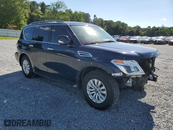 2020 Nissan Armada SV with VIN JN8AY2ND9LX016279, listed as a Copart auction lot 58010604 with 86,016 mi miles and Salvage Title. Bid and sale history available at carsss.com. Image 4.