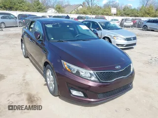 2014 Kia Optima LX with VIN 5XXGM4A79EG283736, listed as a IAAI auction lot 41864597 with 162,356 mi miles and . Bid and sale history available at DreamBid. Image 1.