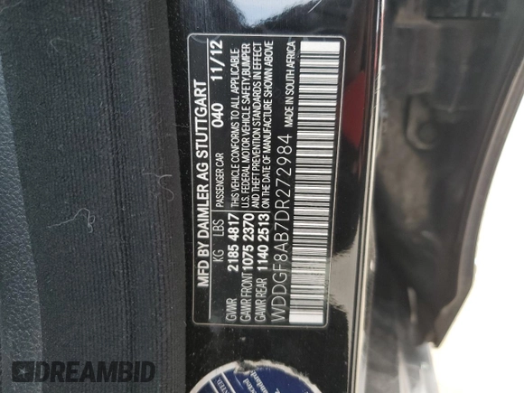 2013 Mercedes-Benz C 300 Sport с VIN WDDGF8AB7DR272984, выставлен на аукционе Copart как лот 47308325 с пробегом 94 740 миль миль и Списание • Salvage title. История ставок и продаж доступна на DreamBid. Изображение 12.