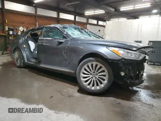 2019 Genesis G90 3.3T Premium with VIN KMTF34JA9KU056726, listed as a Copart auction lot 47019805 with 0 mi miles and Salvage Title. Bid and sale history available at carsss.com. Image 4.