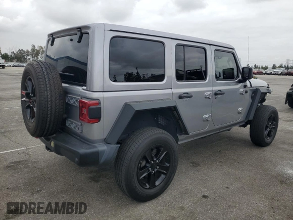 2018 Jeep Wrangler Unlimited Rubicon with VIN 1C4HJXFN7JW211402, listed as a Copart auction lot 53401925 with 79,041 mi miles and Salvage title. Bid and sale history available at DreamBid. Image 3.