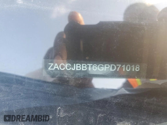 2016 Jeep Renegade Latitude with VIN ZACCJBBT6GPD71018, listed as a Copart auction lot 46037715 with 107,476 mi miles and Salvage Title. Bid and sale history available at carsss.com. Image 16.
