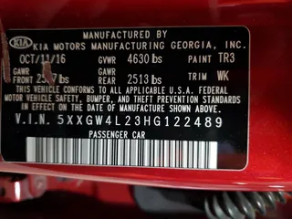 2017 Kia Optima SX with VIN 5XXGW4L23HG122489, listed as a Copart auction lot 43909615 with 118,384 mi miles and Clean Title. Bid and sale history available at carsss.com. Image 12.