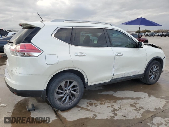 2016 Nissan Rogue SL with VIN 5N1AT2MT8GC787604, listed as a Copart auction lot 85201604 with 162,976 mi miles and Salvage Title. Bid and sale history available at carsss.com. Image 3.