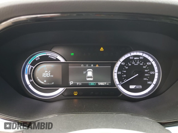2022 Kia Niro LXS with VIN KNDCB3LCXN5539265, listed as a Copart auction lot 47728085 with 54,827 mi miles and Salvage Title. Bid and sale history available at carsss.com. Image 9.