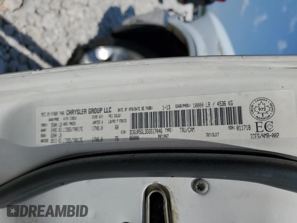 2013 Ram 2500 Laramie Longhorn с VIN 3C6UR5GL3DG517046, выставлен на аукционе Copart как лот 65398414 с пробегом 155 218 миль миль и Чистый • Clean title. История ставок и продаж доступна на DreamBid. Изображение 13.