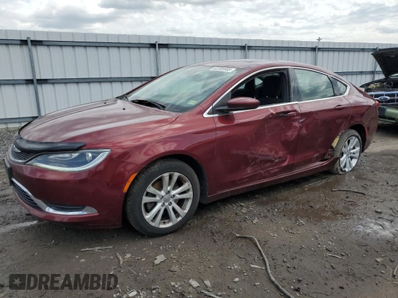 2016 Chrysler 200 Limited with VIN 1C3CCCAB1GN116122, listed as a Copart auction lot 53205985 with 106,630 mi miles and Salvage Title. Bid and sale history available at DreamBid. Image 1.