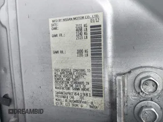 2012 Nissan Maxima SV z VIN 1N4AA5AP9CC841981, wystawiony jako IAAI lot #42673024 z przebiegiem 126 375 mil mil oraz . Historia ofert i sprzedaży dostępna na DreamBid. Obrazek 9.