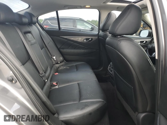 2014 Infiniti Q50 Premium with VIN JN1BV7APXEM675338, listed as a Copart auction lot 57125045 with 58,267 mi miles and Salvage title. Bid and sale history available at DreamBid. Image 10.