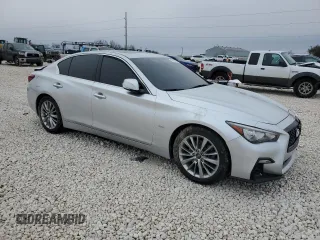 2020 Infiniti Q50 Luxe with VIN JN1EV7AP9LM207806, listed as a Copart auction lot 46036605 with 45,301 mi miles and Salvage Title. Bid and sale history available at DreamBid. Image 4.