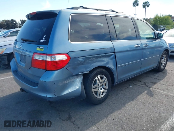2006 Honda Odyssey EX-L z VIN 5FNRL38706B075356, wystawiony jako IAAI lot #42021960 z przebiegiem 120 455 mil mil oraz . Historia ofert i sprzedaży dostępna na DreamBid. Obrazek 4.