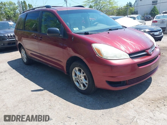 2005 Toyota Sienna LE with VIN 5TDBA23C75S029569, listed as a IAAI auction lot 42254021 with 195,137 mi miles and . Bid and sale history available at DreamBid. Image 1.