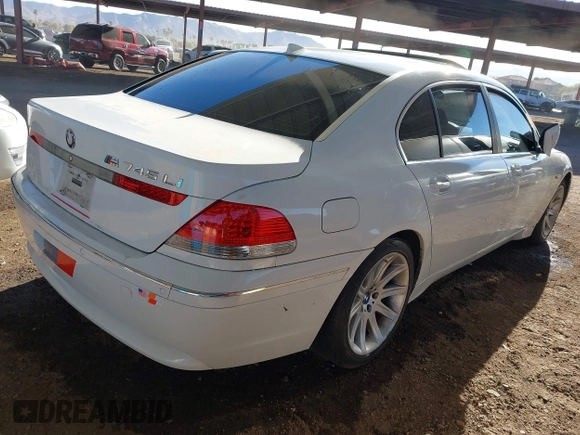2003 BMW 7 Series 745Li with VIN WBAGN63403DR11506, listed as a IAAI auction lot 41350546 with 193,766 mi miles and . Bid and sale history available at DreamBid. Image 4.