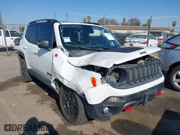 2018 Jeep Renegade Trailhawk with VIN ZACCJBCB7JPH42314, listed as a IAAI auction lot 41436327 with 77,834 mi miles. Bid and sale history available at carsss.com. Image 1.
