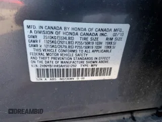 2010 Acura ZDX Tech Pkg with VIN 2HNYB1H49AH501292, listed as a Copart auction lot 81231484 with Not Provided miles and Salvage Title. Bid and sale history available at carsss.com. Image 14.