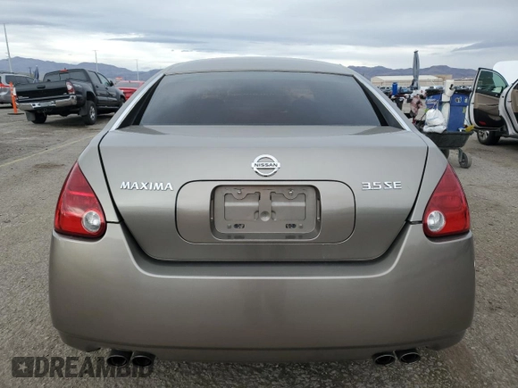 2006 Nissan Maxima 3.5 SL with VIN 1N4BA41E96C800624, listed as a Copart auction lot 48940255 with 0 mi miles and Salvage Title. Bid and sale history available at carsss.com. Image 6.