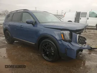 2023 Kia Telluride EX X-Line with VIN 5XYP3DGC7PG404463, listed as a Copart auction lot 49808315 with 24,306 mi miles and Salvage title. Bid and sale history available at DreamBid. Image 4.