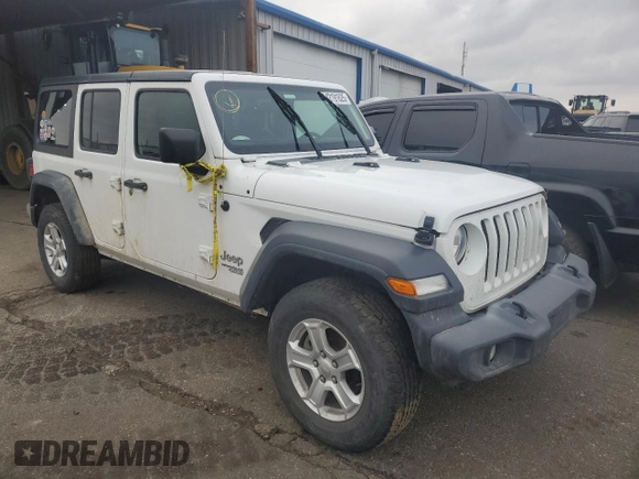 2019 Jeep Wrangler Unlimited Sport with VIN 1C4HJXDG0KW506153, listed as a Copart auction lot 42191625 with 81,954 mi miles and Salvage title. Bid and sale history available at DreamBid. Image 4.