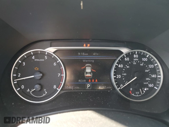 2022 Nissan Sentra SV with VIN 3N1AB8CV6NY206041, listed as a Copart auction lot 49298975 with 55,482 mi miles and Salvage Title. Bid and sale history available at carsss.com. Image 9.
