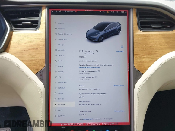2018 Tesla Model X 75D with VIN 5YJXCBE29JF126629, listed as a IAAI auction lot 42205838 with 47,343 mi miles and . Bid and sale history available at DreamBid. Image 7.