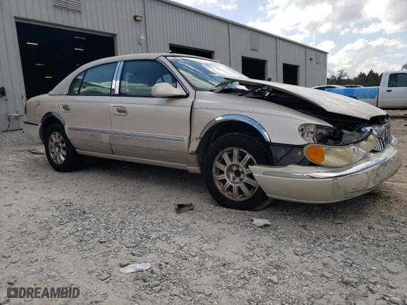 2001 Lincoln Continental with VIN 1LNHM97V01Y649261, listed as a Copart auction lot 44756395 with 141,648 mi miles and Salvage Title. Bid and sale history available at carsss.com. Image 4.