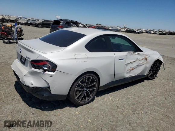 2023 BMW 2 Series 230i with VIN 3MW23CM02P8C97734, listed as a Copart auction lot 63805255 with 6,140 mi miles and Salvage title. Bid and sale history available at DreamBid. Image 3.