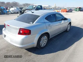 2012 Dodge Avenger SE with VIN 1C3CDZAB3CN147155, listed as a IAAI auction lot 41762561 with 117,955 mi miles. Bid and sale history available at carsss.com. Image 4.