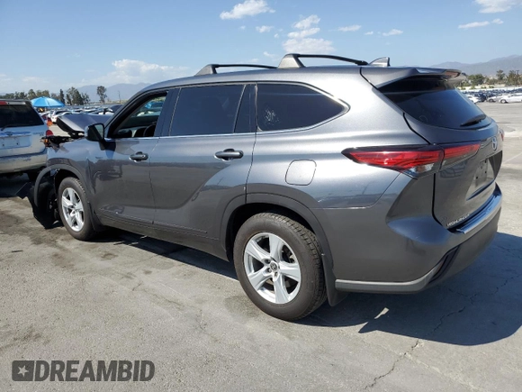 2020 Toyota Highlander L with VIN 5TDCZRAH5LS019723, listed as a Copart auction lot 54934455 with 61,133 mi miles and Salvage title. Bid and sale history available at DreamBid. Image 2.