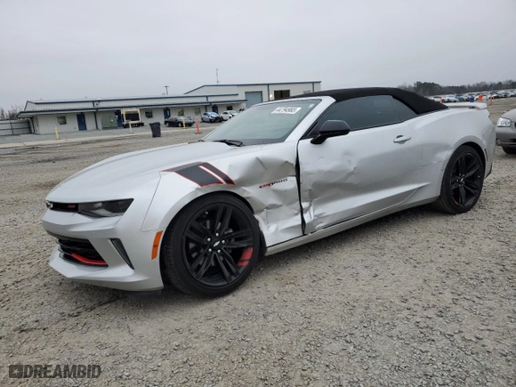 2017 Chevrolet Camaro 2LT with VIN 1G1FD3DS4H0215168, listed as a Copart auction lot 44794965 with 56,267 mi miles and Salvage Title. Bid and sale history available at carsss.com. Image 1.