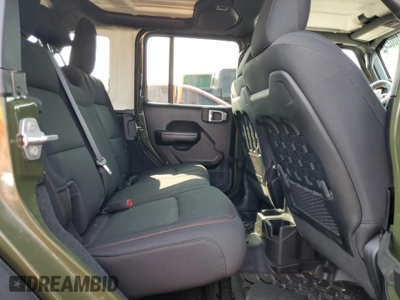 2021 Jeep Wrangler Unlimited Rubicon with VIN 1C4HJXFN4MW789526, listed as a Copart auction lot 59540025 with 33,583 mi miles and Salvage title. Bid and sale history available at DreamBid. Image 11.