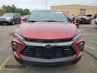 2023 Chevrolet Blazer RS with VIN 3GNKBKRS9PS225076, listed as a Copart auction lot 55012315 with 7,157 mi miles and Salvage title. Bid and sale history available at DreamBid. Image 5.