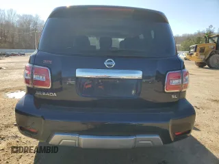2018 Nissan Armada Platinum with VIN JN8AY2ND9JX001648, listed as a Copart auction lot 89330445 with 127,304 mi miles and Salvage Title. Bid and sale history available at carsss.com. Image 6.