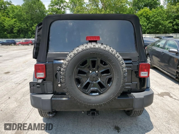 2015 Jeep Wrangler Freedom Edition with VIN 1C4AJWAG8FL688255, listed as a Copart auction lot 59722165 with 130,666 mi miles and Salvage title. Bid and sale history available at DreamBid. Image 6.