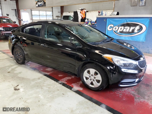 2015 Kia Forte LX with VIN KNAFX4A63F5412860, listed as a Copart auction lot 54139645 with 62,035 mi miles and Salvage Title. Bid and sale history available at carsss.com. Image 4.