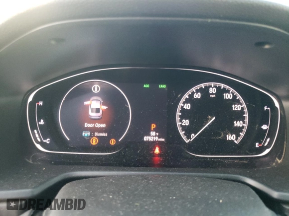 2020 Honda Accord EX-L with VIN 1HGCV2F52LA019775, listed as a Copart auction lot 82235704 with 75,219 mi miles and Salvage title. Bid and sale history available at DreamBid. Image 9.