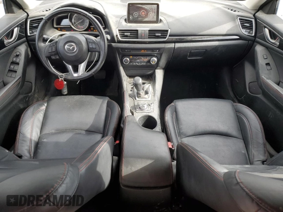 2014 Mazda 3 i Grand Touring with VIN JM1BM1W78E1107449, listed as a Copart auction lot 52378045 with 98,035 mi miles and Salvage Title. Bid and sale history available at carsss.com. Image 8.