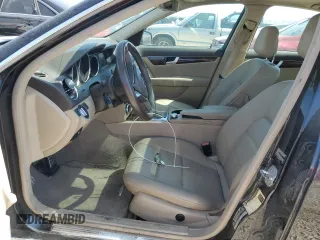 2012 Mercedes-Benz C 250 Sport with VIN WDDGF4HB3CA669569, listed as a Copart auction lot 60805995 with 121,681 mi miles and Salvage title. Bid and sale history available at DreamBid. Image 7.