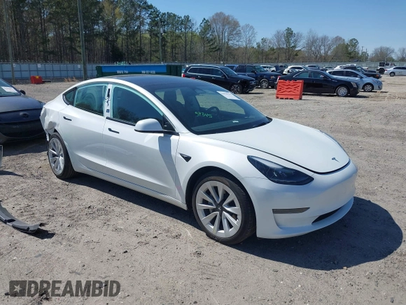 2023 Tesla Model 3 with VIN 5YJ3E1EA7PF592966, listed as a IAAI auction lot 41879794 with 13,423 mi miles and . Bid and sale history available at carsss.com. Image 1.