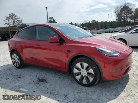 2021 Tesla Model Y Standard Range with VIN 5YJYGDED3MF107259, listed as a Copart auction lot 48566935 with 68,561 mi miles and Salvage Title. Bid and sale history available at carsss.com. Image 4.