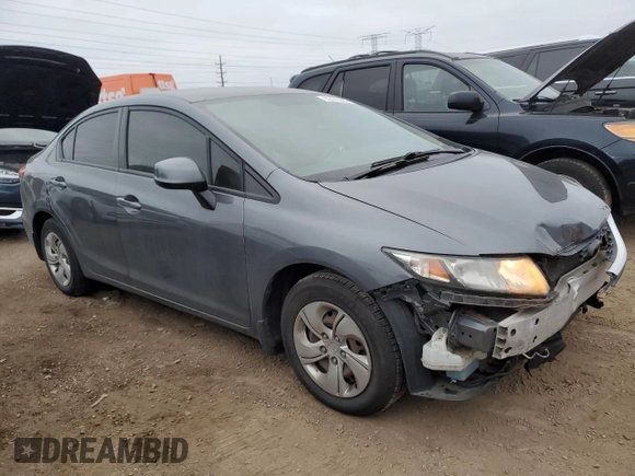 2013 Honda Civic LX z VIN 19XFB2F53DE026270, wystawiony jako Copart lot #83473384 z przebiegiem 119 834 mil mil oraz Szkoda całkowita • Salvage title. Historia ofert i sprzedaży dostępna na DreamBid. Obrazek 4.