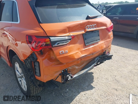2024 Audi Q3 S line Premium Plus with VIN WA1EECF36R1092050, listed as a IAAI auction lot 42323941 with 12,193 mi miles and . Bid and sale history available at DreamBid. Image 6.