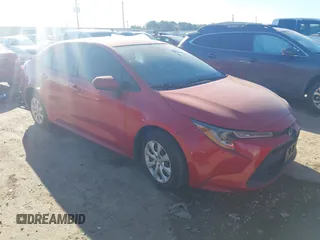2020 Toyota Corolla LE with VIN JTDEPRAE5LJ106071, listed as a IAAI auction lot 41684256 with 90,838 mi miles. Bid and sale history available at carsss.com. Image 1.