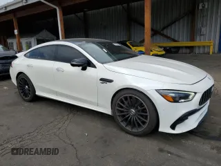 2021 Mercedes-Benz AMG GT 43 with VIN W1K7X5KB1MA040583, listed as a Copart auction lot 60470195 with 48,853 mi miles and Salvage title. Bid and sale history available at DreamBid. Image 4.