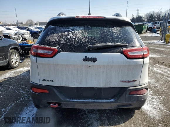 2018 Jeep Cherokee Trailhawk with VIN 1C4PJMBB6JD545342, listed as a Copart auction lot 46118275 with 76,221 mi miles and Salvage title. Bid and sale history available at DreamBid. Image 6.