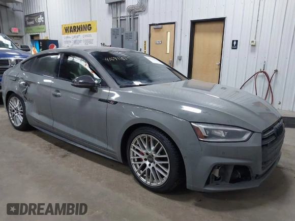 2019 Audi S5 Sportback Prestige z VIN WAUC4CF58KA022425, wystawiony jako IAAI lot #41691161 z przebiegiem 95 997 mil mil oraz . Historia ofert i sprzedaży dostępna na DreamBid. Obrazek 1.