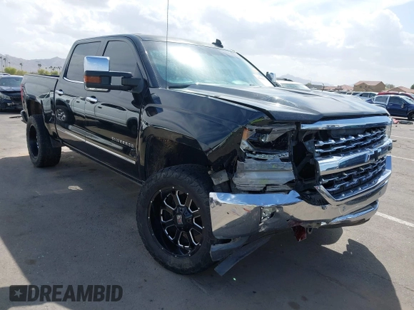 2016 Chevrolet Silverado 1500 LTZ with VIN 3GCUKSEJ5GG134114, listed as a IAAI auction lot 41939173 with 166,890 mi miles. Bid and sale history available at carsss.com. Image 1.